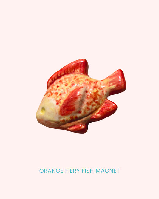 Orange Fiery Fish Magnet
