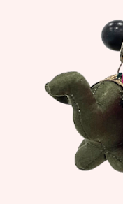 Handmade Natural Silk Elephant Keychains