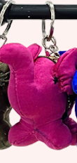 Handmade Natural Silk Elephant Keychains
