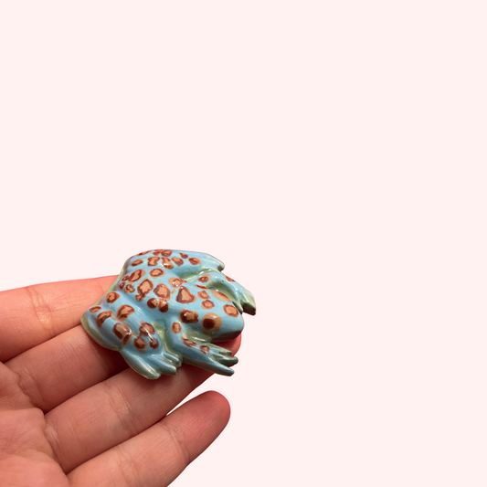 Light Blue Brown Dart frog Magnet